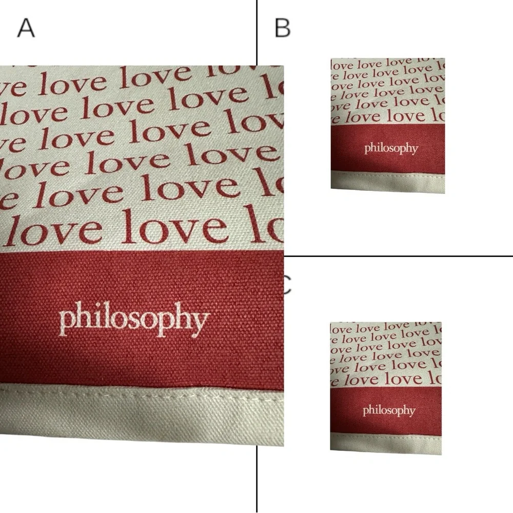 Philosophy “love” make up bag/pouch NWOT White and Red